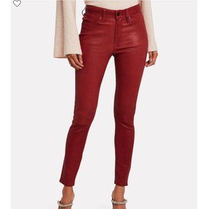 LE HIGH SKINNY CROP LEATHER PANTS - FRAME